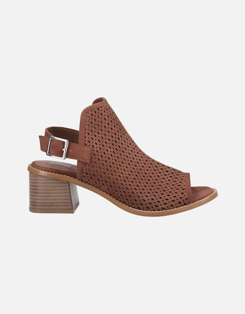 Louise Heeled Leather Women's Brown Sandals