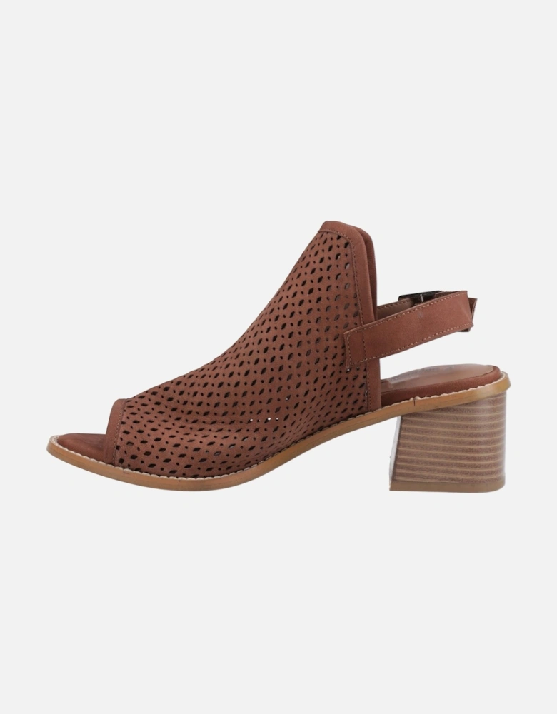 Louise Heeled Leather Women's Brown Sandals