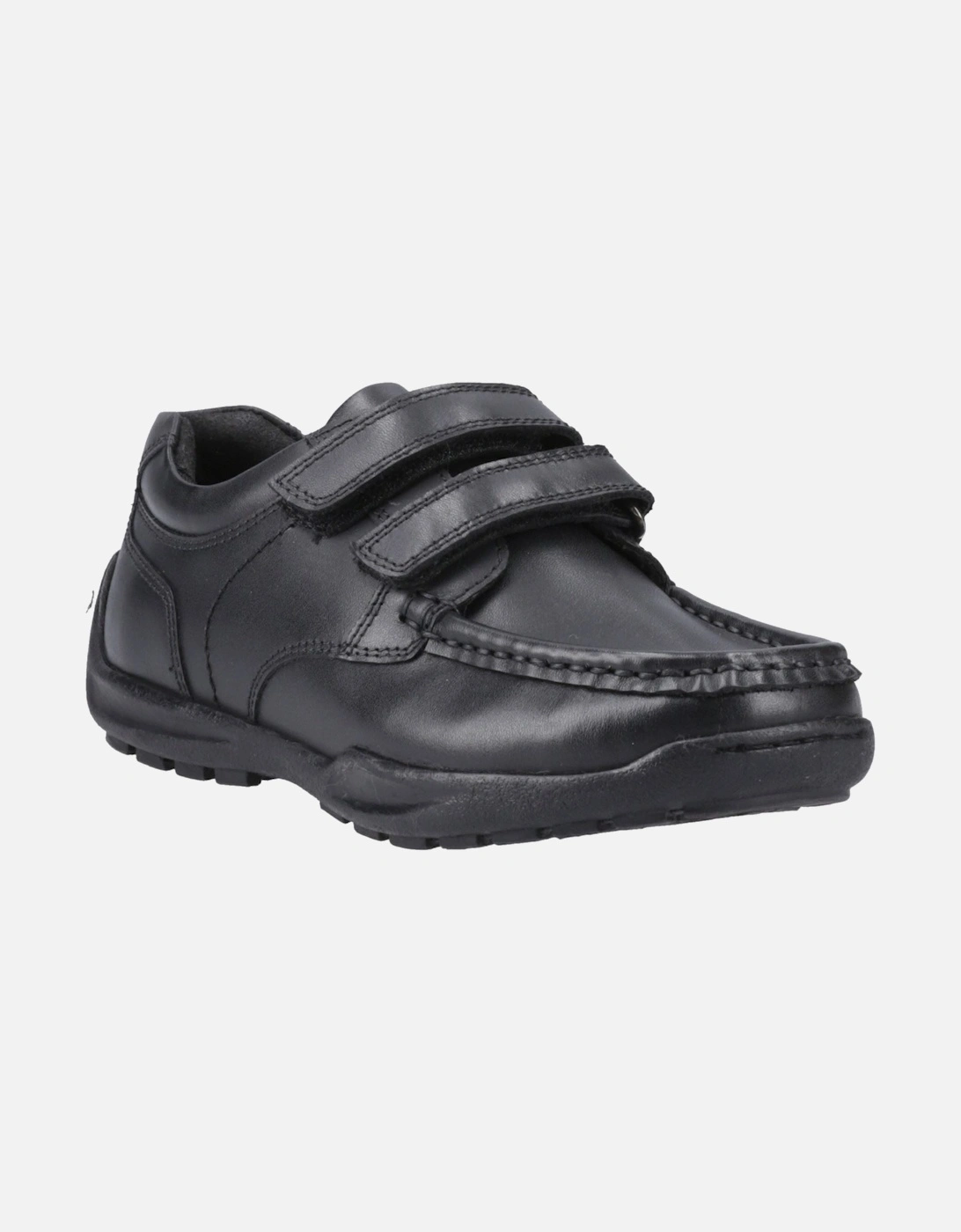 Hush Puppies Boys Black  Maddox Leather Junior Shoes - Size UK 11 / Eu 30 / Us 12 Kids