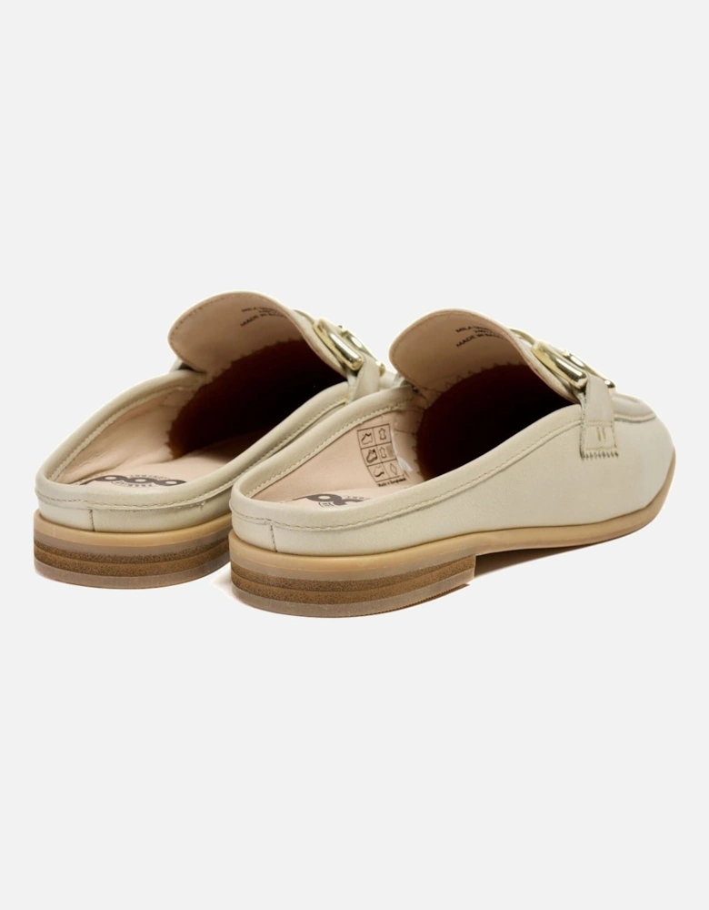 Mila Leather Women's Taupe Mules