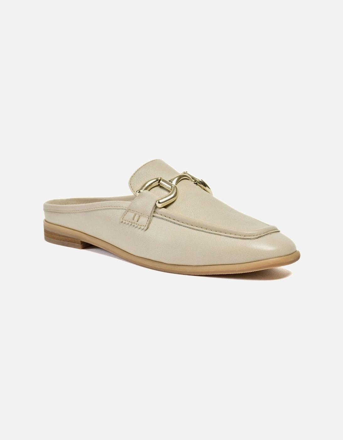 Mila Leather Women's Taupe Mules, 6 of 5