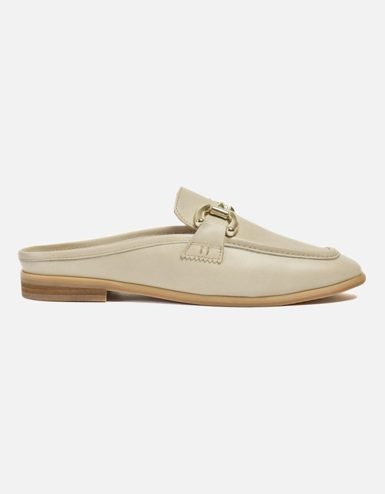 Mila Leather Women's Taupe Mules