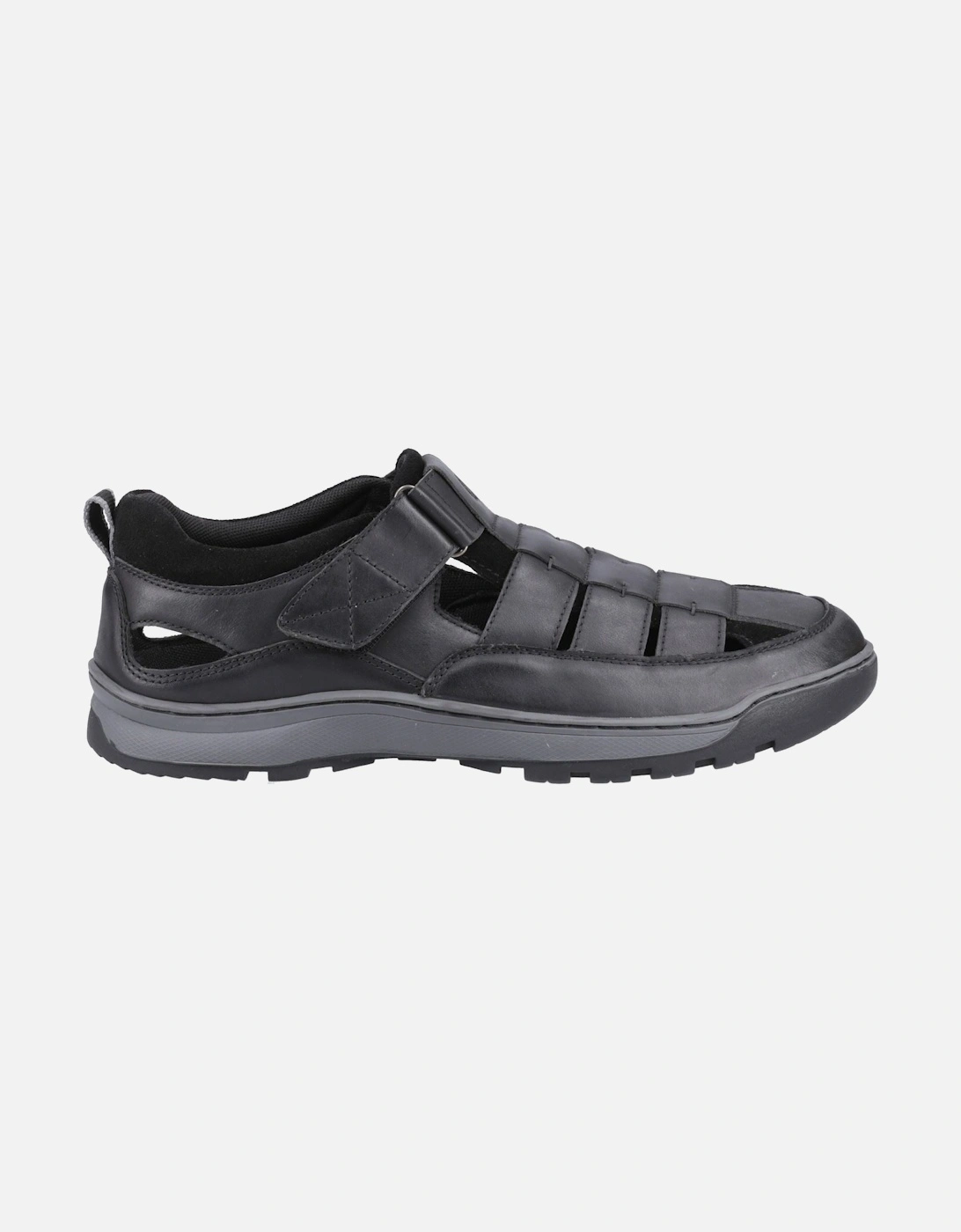 Rucker Leather Men's Black Sandals, 5 of 4