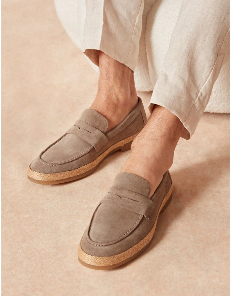 Laurence Suede Men's Taupe Loafers