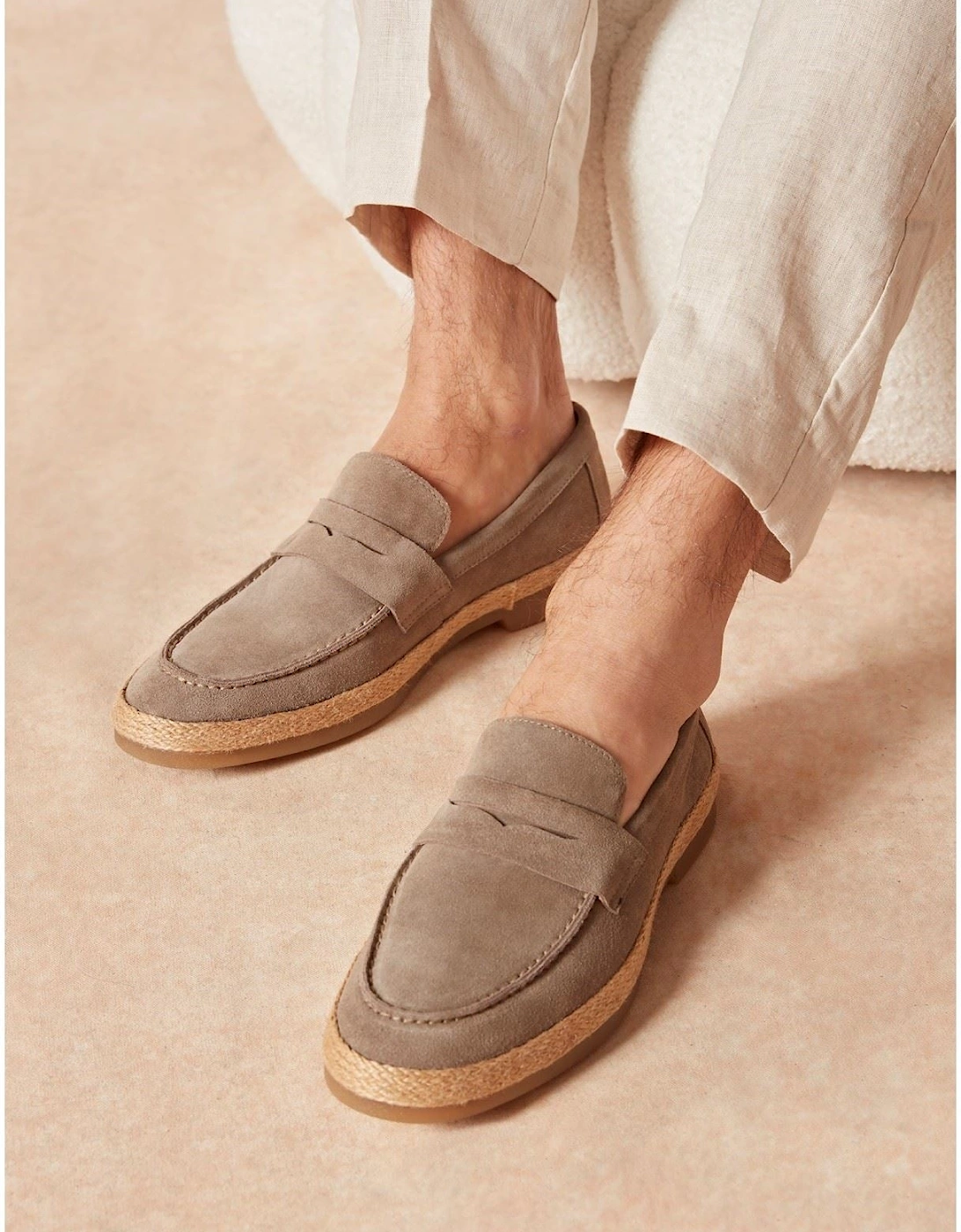 Laurence Suede Men's Taupe Loafers