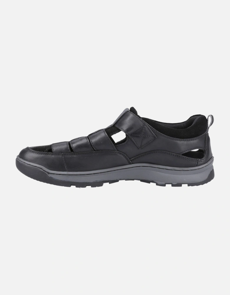 Rucker Leather Men's Black Sandals