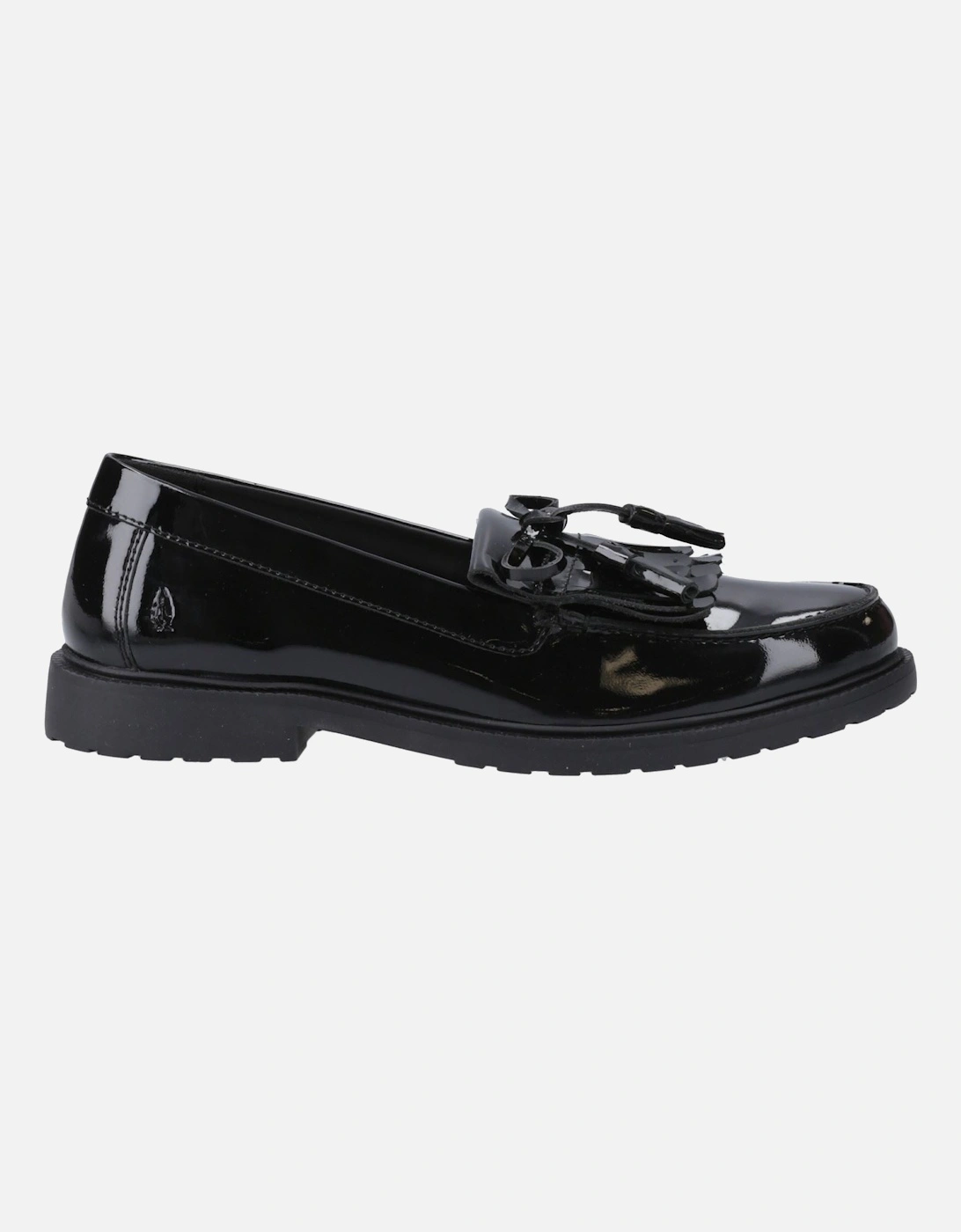 Verity Kiltie Leather Women's Black Loafers