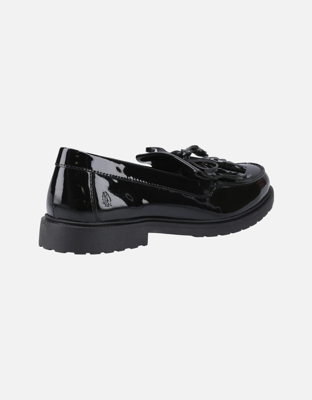 Verity Kiltie Leather Women's Black Loafers