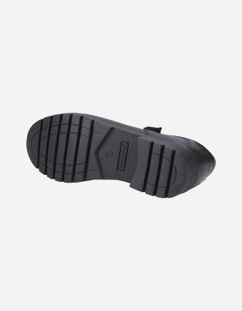 Tanya Senior Leather Girls's Black Shoes