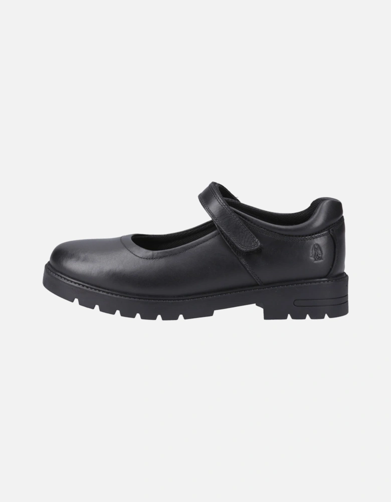 Tanya Senior Leather Girls's Black Shoes
