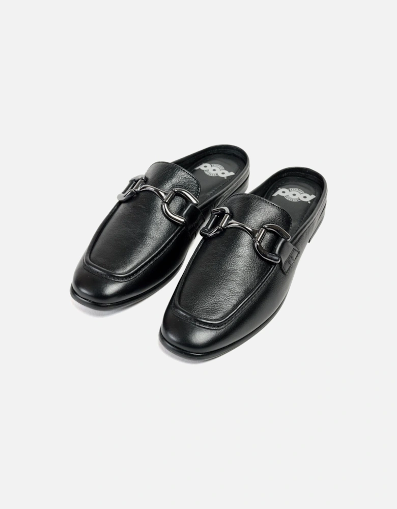 Mila Leather Women's Black Mules