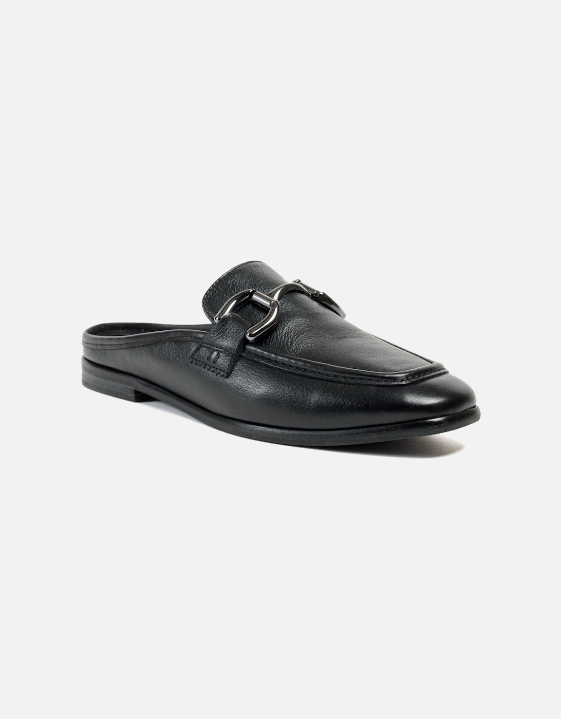 Mila Leather Women's Black Mules, 6 of 5
