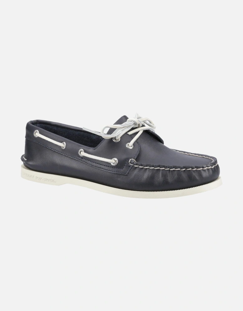 Sperry Authentic 2 Eye Leather Men's Navy Boat Shoes