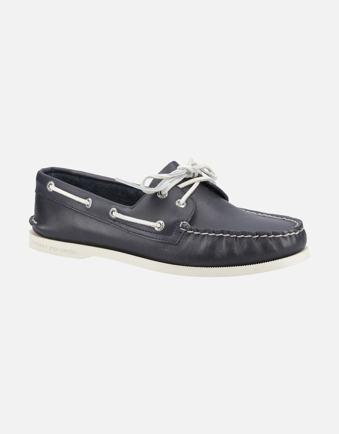 Sperry Authentic 2 Eye Leather Men's Navy Boat Shoes