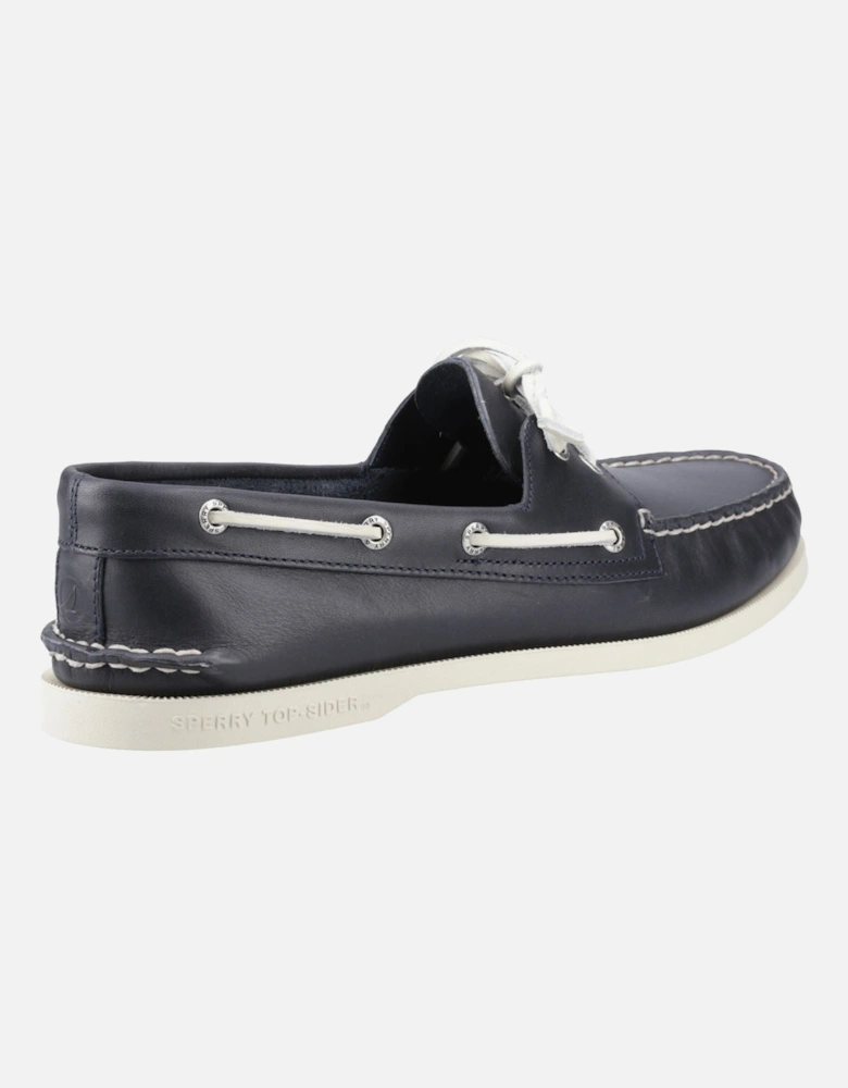 Sperry Authentic 2 Eye Leather Men's Navy Boat Shoes