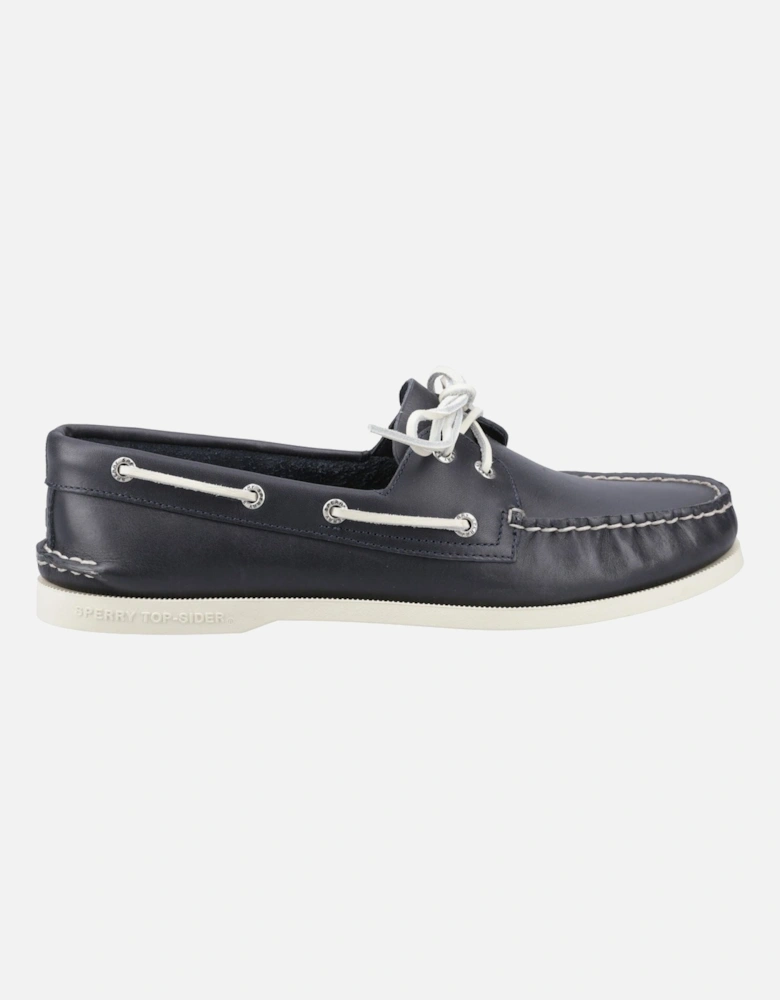 Sperry Authentic 2 Eye Leather Men's Navy Boat Shoes