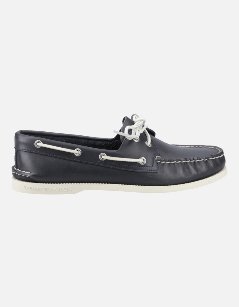 Sperry Authentic 2 Eye Leather Men's Navy Boat Shoes
