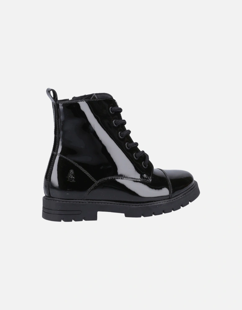 Lauren Patent Senior Leather Girls's Black Boots