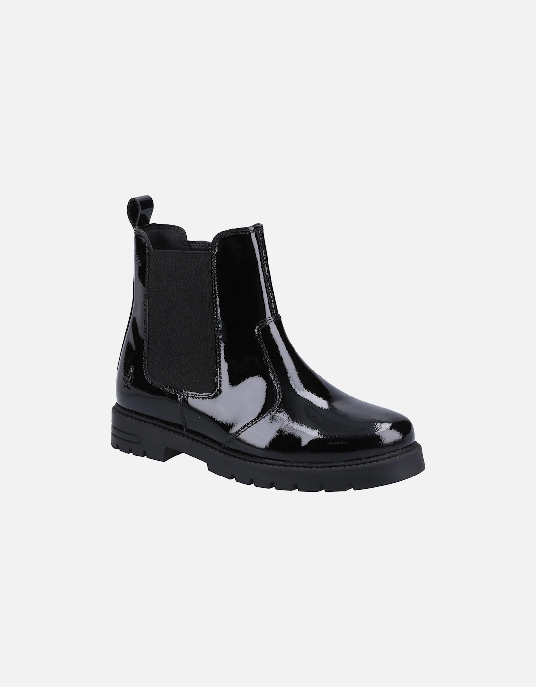 Hush Puppies Girl's Hush Puppies Laura Patent Leather Junior Black Boots