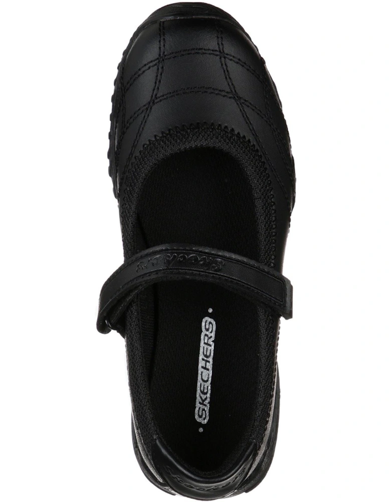 Velocity Pouty Leather Girls's Black Shoes