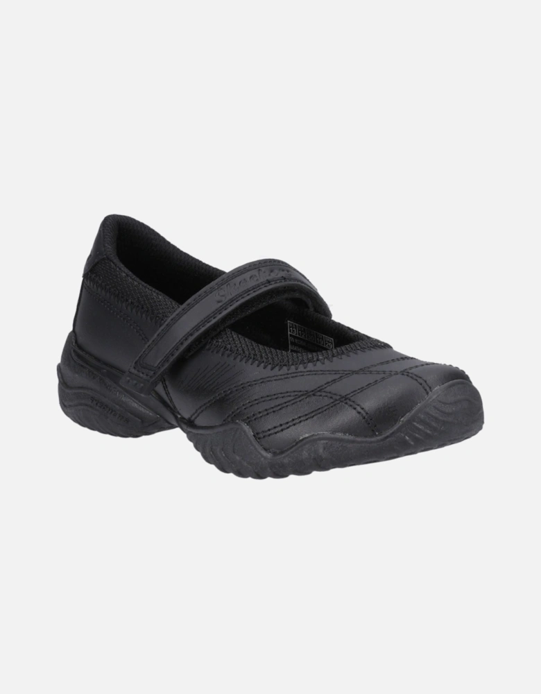 Velocity Pouty Leather Girls's Black Shoes