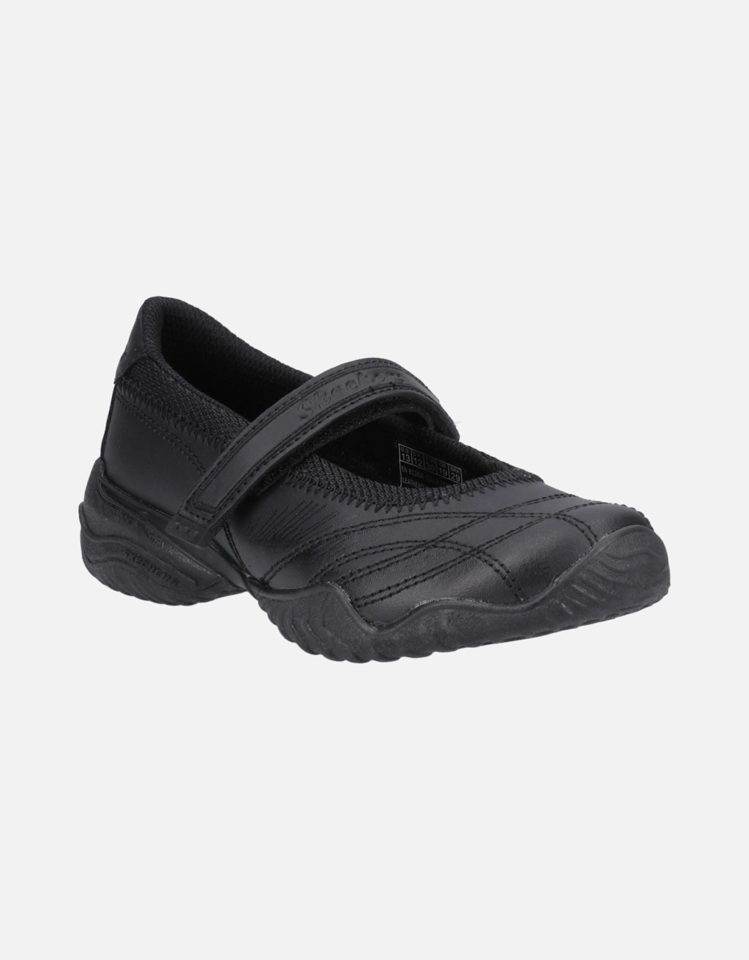 Velocity Pouty Leather Girls's Black Shoes, 10 of 9