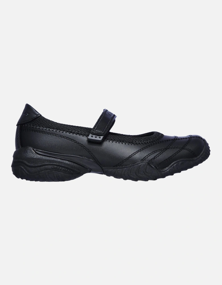 Velocity Pouty Leather Girls's Black Shoes