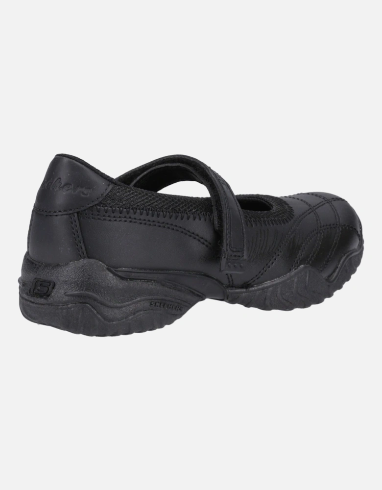 Velocity Pouty Leather Girls's Black Shoes