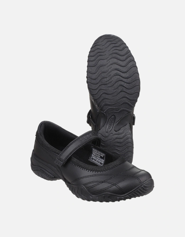 Velocity Pouty Leather Girls's Black Shoes