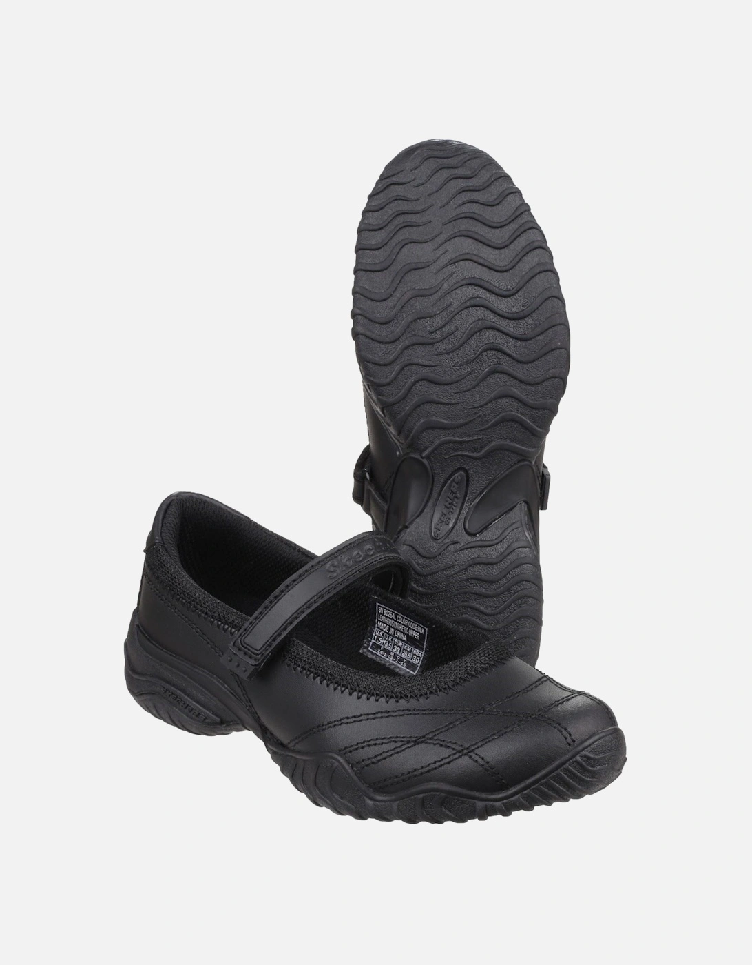 Velocity Pouty Leather Girls's Black Shoes