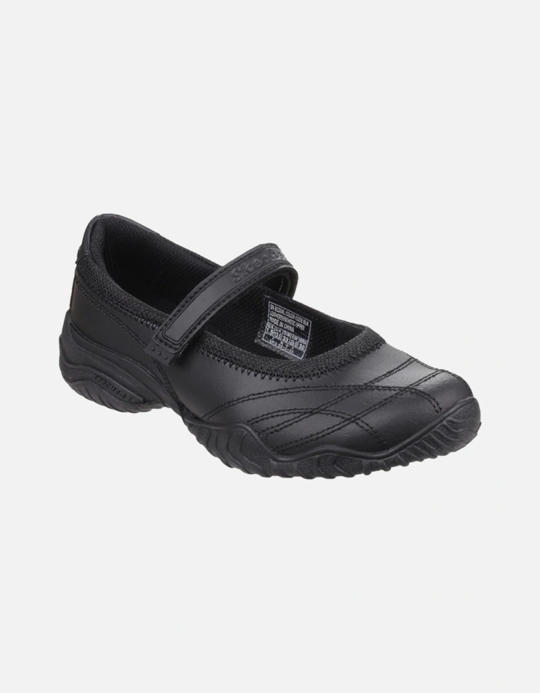 Velocity Pouty Leather Girls's Black Shoes