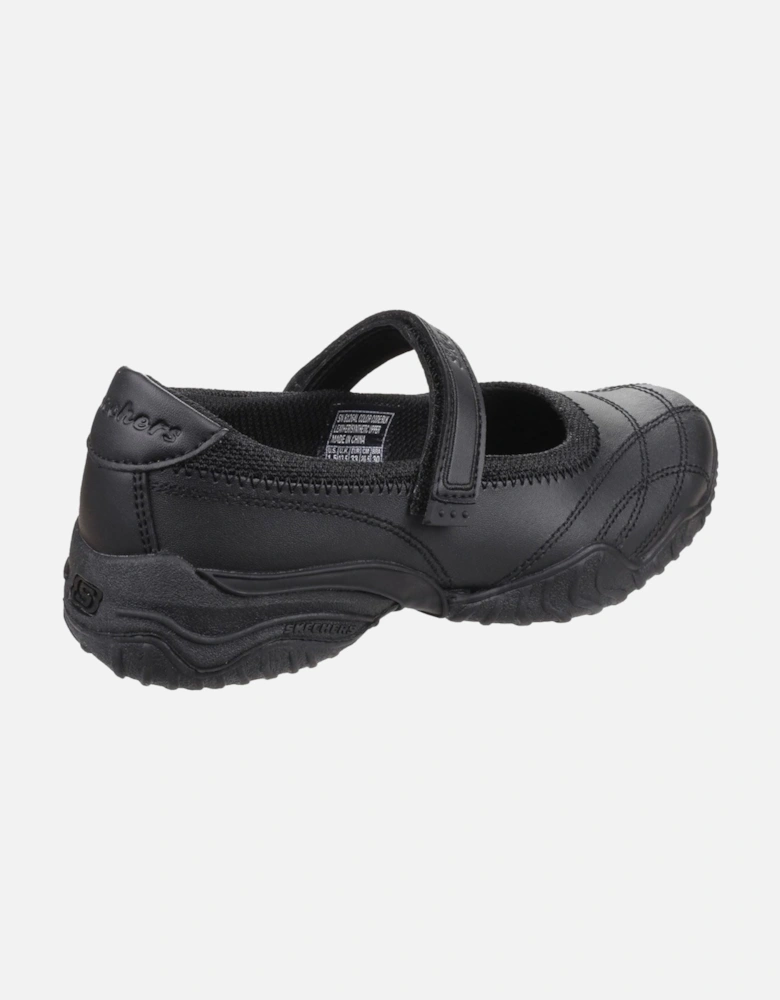 Velocity Pouty Leather Girls's Black Shoes