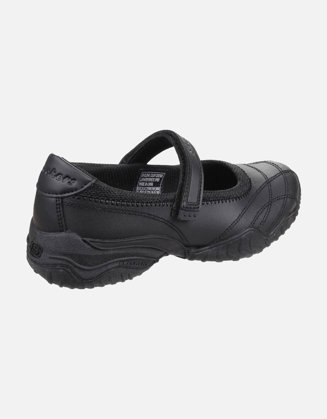 Velocity Pouty Leather Girls's Black Shoes