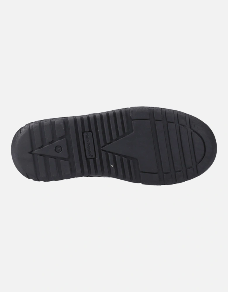 Sutton Bungee Leather Boys's Black Lace-Up Shoes