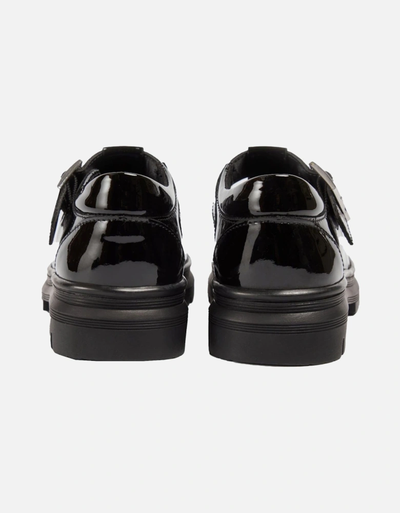 Emilie Faux Leather Girls's Black Patent Loafers