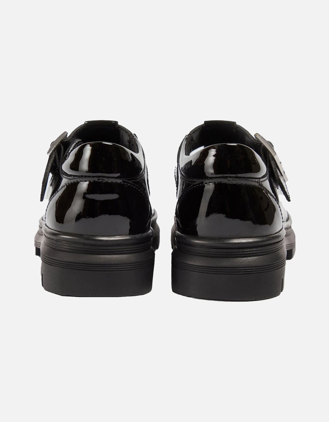 Emilie Faux Leather Girls's Black Patent Loafers