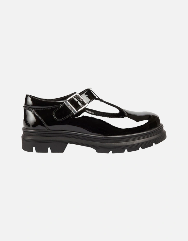 Emilie Faux Leather Girls's Black Patent Loafers
