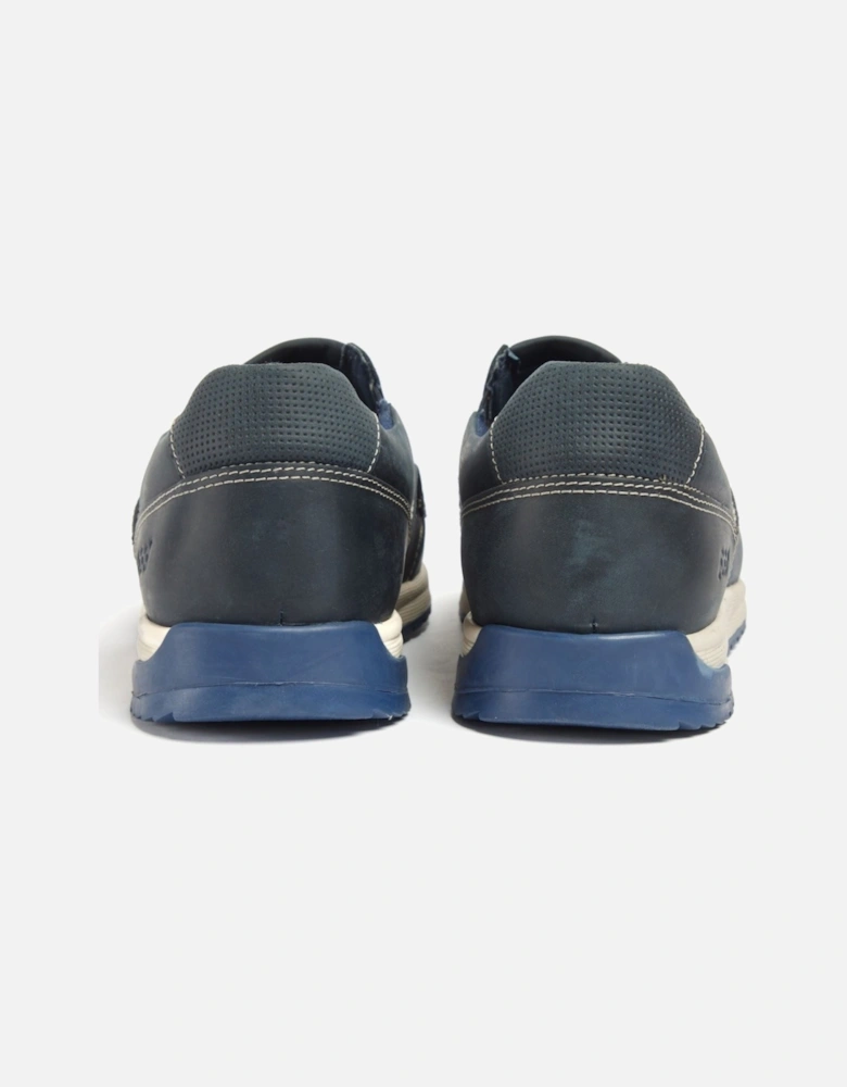 Sean Leather Men's Navy Boat Shoes