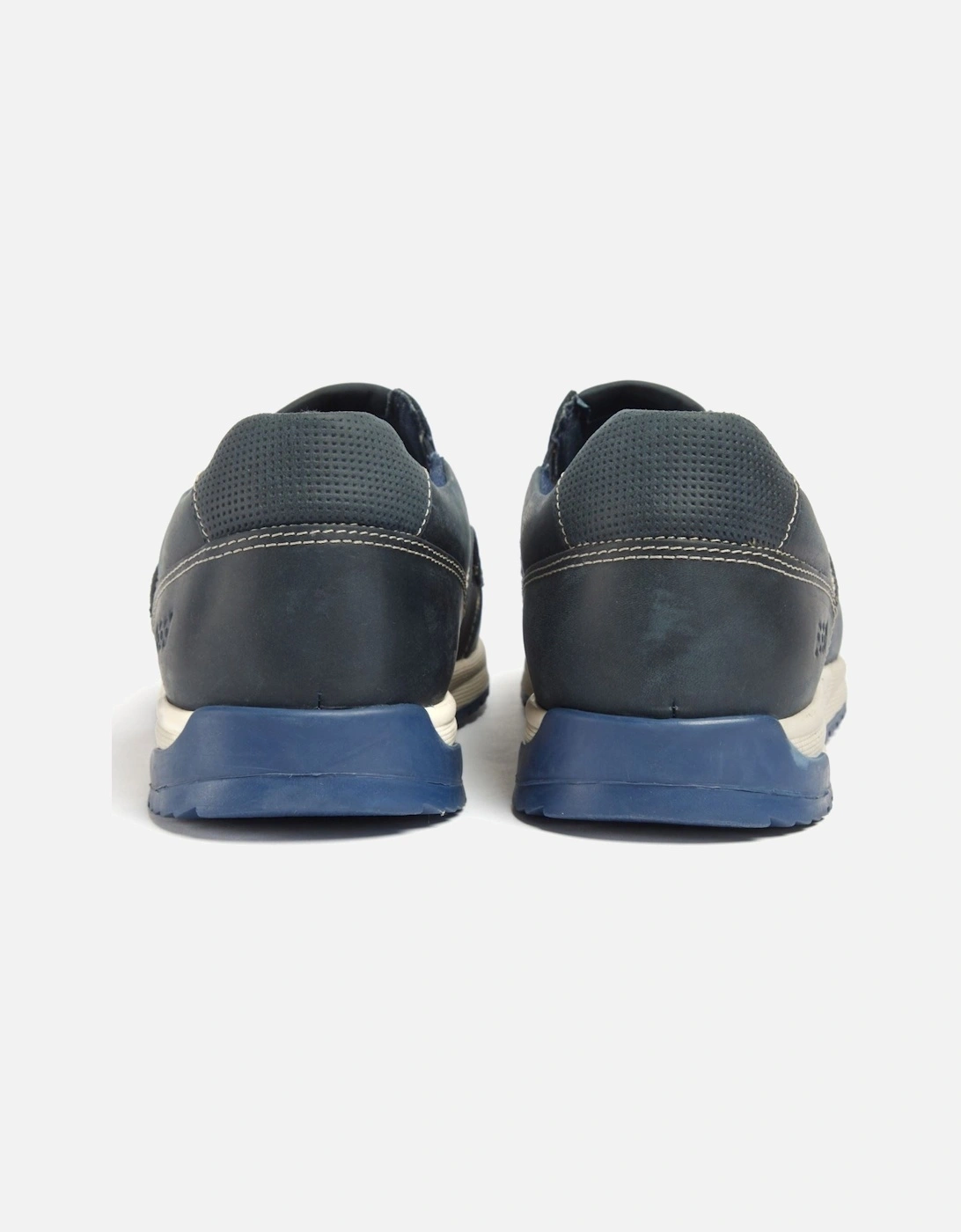 Sean Leather Men's Navy Boat Shoes