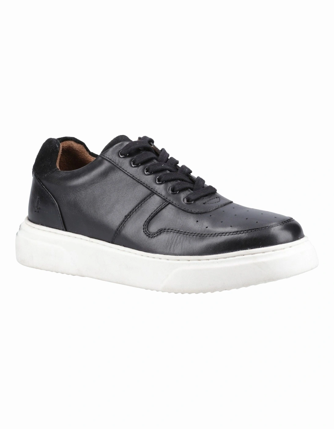 Wyatt Leather Men's Black Trainers, 6 of 5