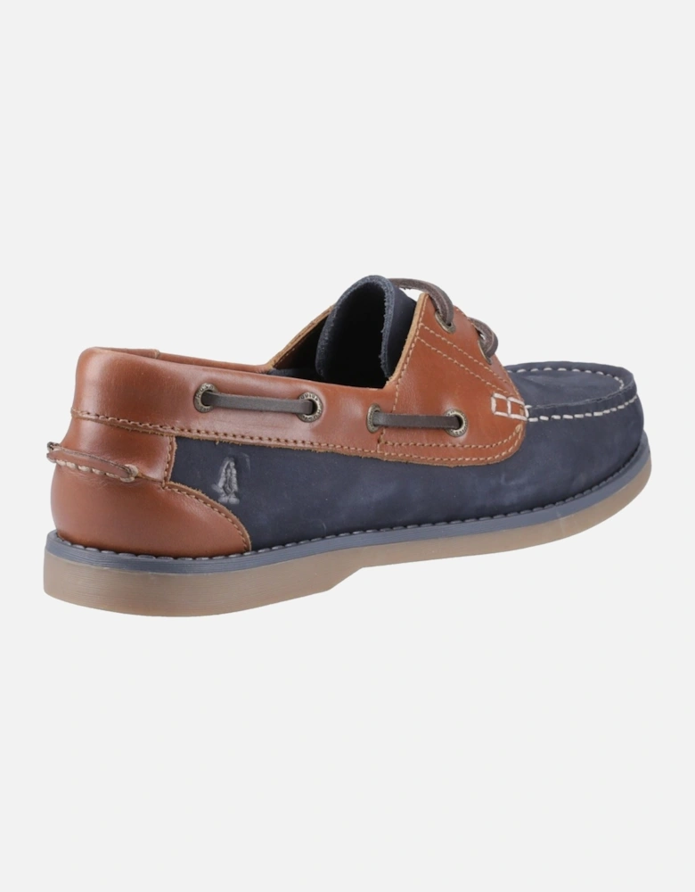 Wilson Leather Men's Navy/Tan Boat Shoes