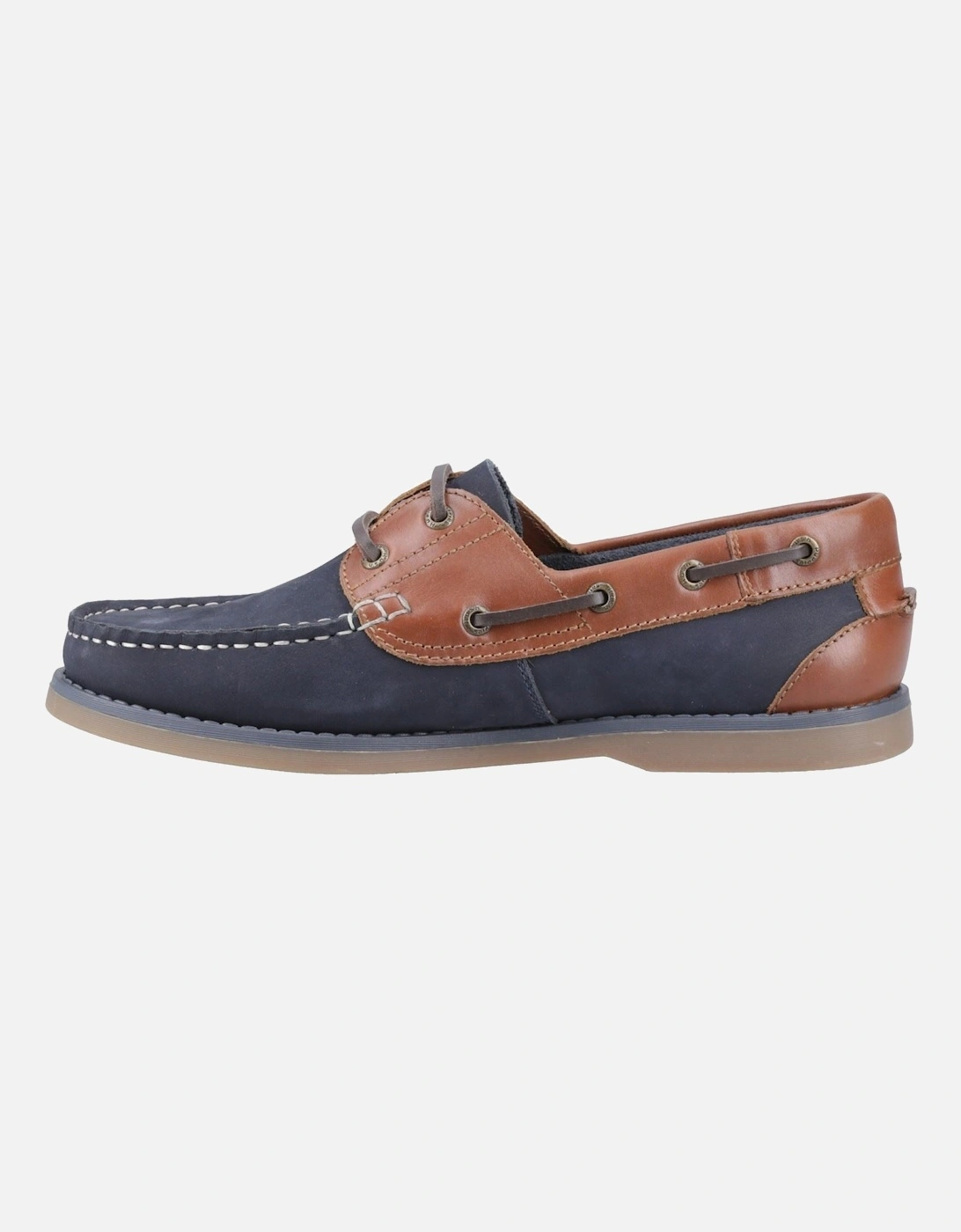 Wilson Leather Men's Navy/Tan Boat Shoes