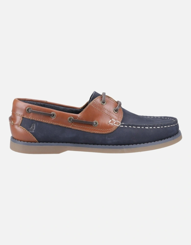 Wilson Leather Men's Navy/Tan Boat Shoes