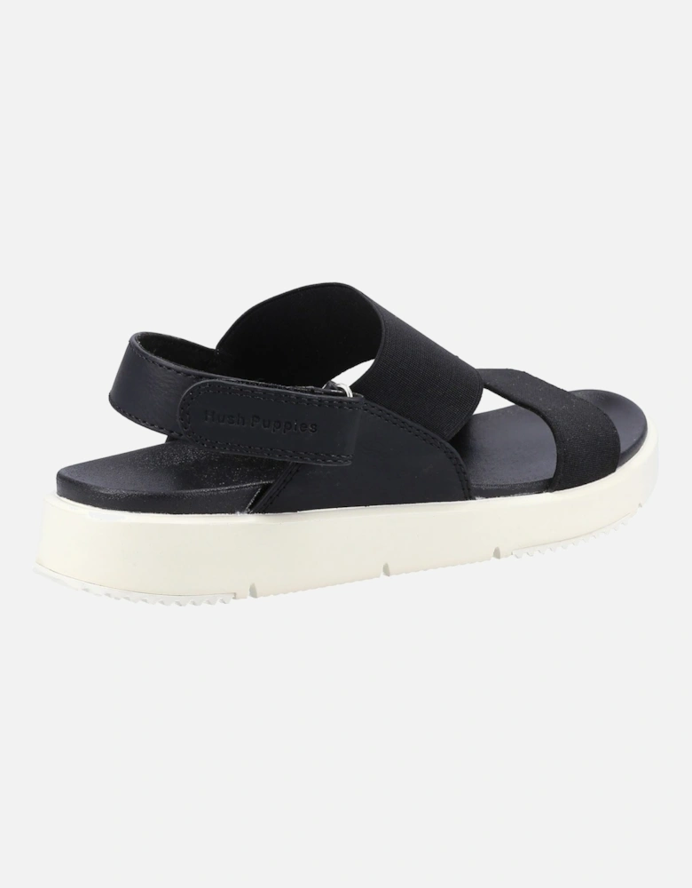 Selina Polyurethane Women's Black Sandals