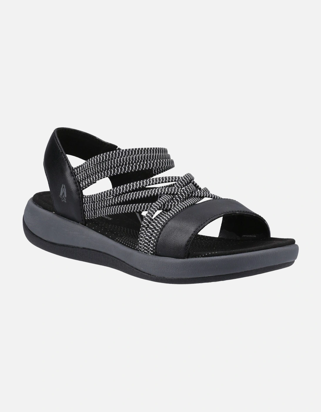 Susanna Leather Women's Black Sandals, 6 of 5