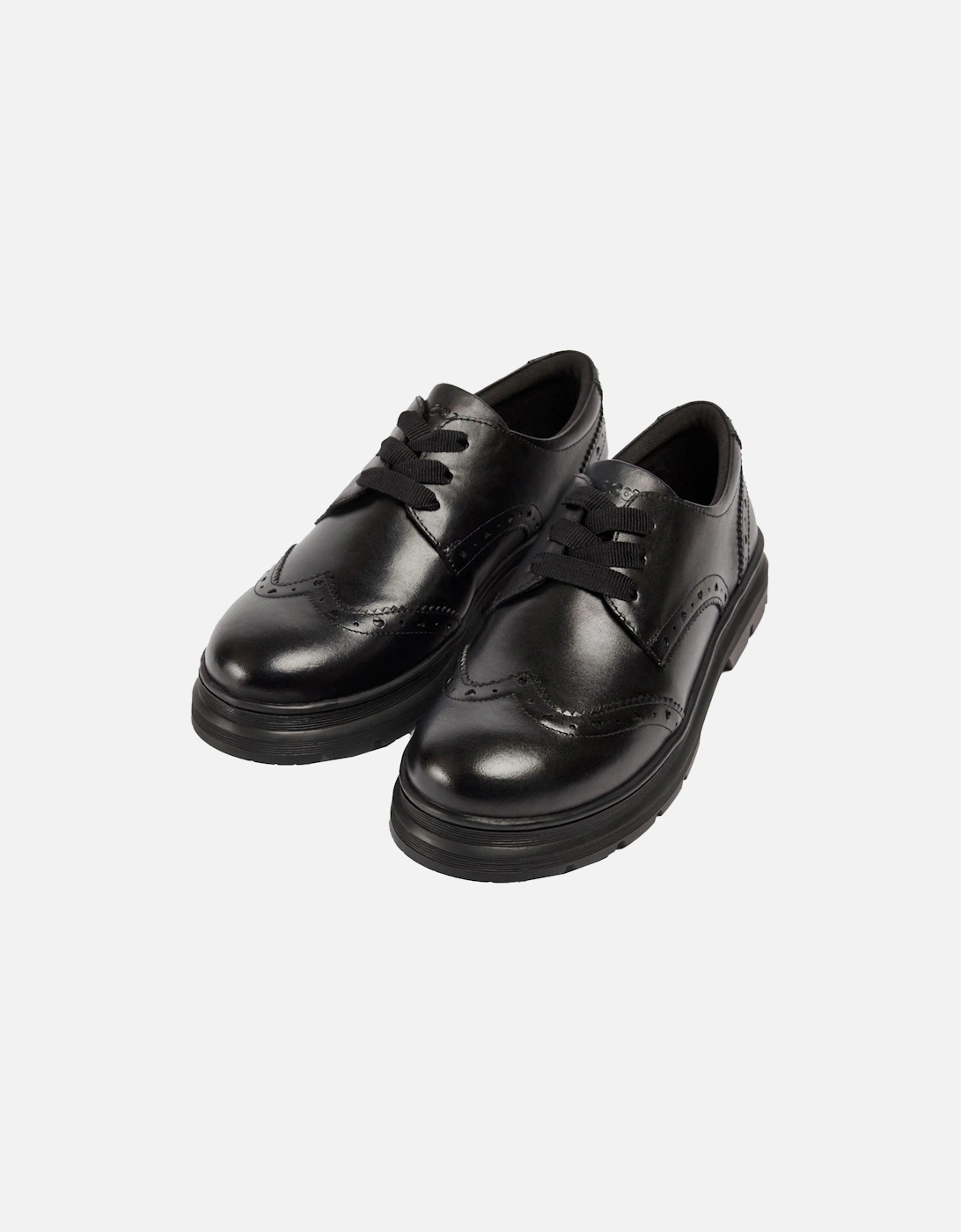 Fiona Leather Girls's Black Brogues