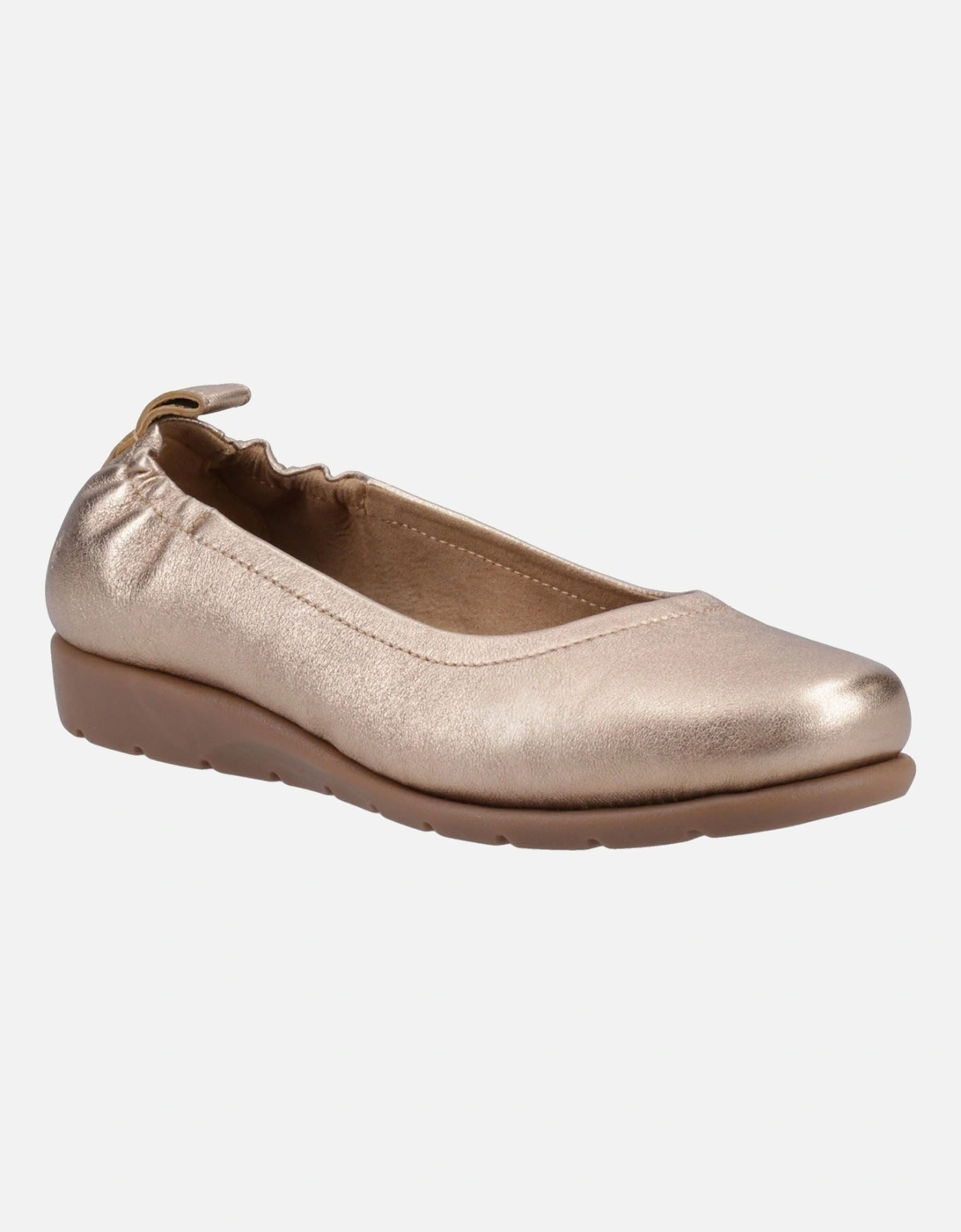 Hush Puppies Women's Hush Puppies Skylar Leather Women's Gold Flats