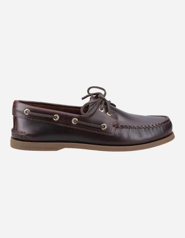 Sperry Authentic 2 Eye Leather Men's Amaretto Boat Shoes