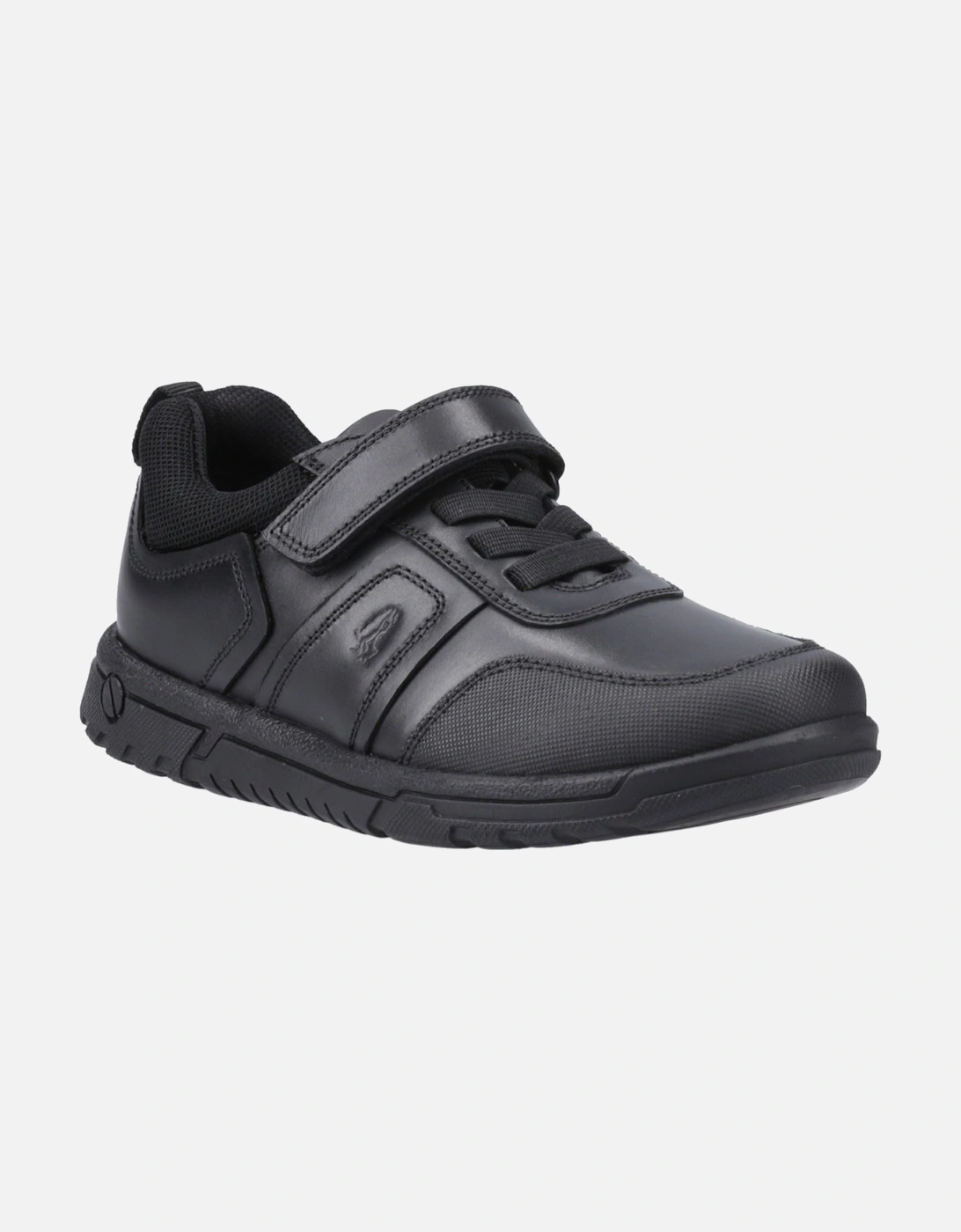 Hush Puppies Boys Black  Sutton Bungee Leather Junior Lace-Up Shoes - Size UK 2 / Eu 34 / Us 2.5 Kids