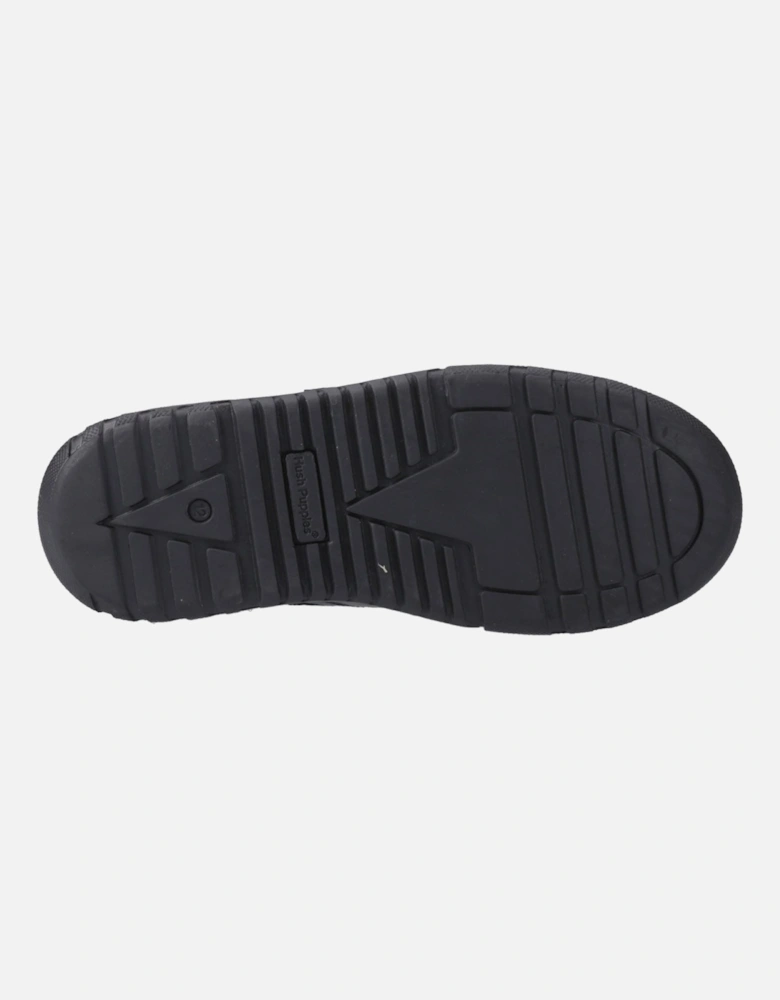 Sutton Bungee Leather Boys's Black Lace-Up Shoes